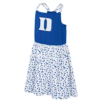 Girls Youth Colosseum Royal/White Duke Blue Devils Robin Floral Dress