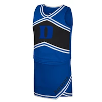 Girls Youth Colosseum Royal Duke Blue Devils Cheerleader Top & Skirt Set