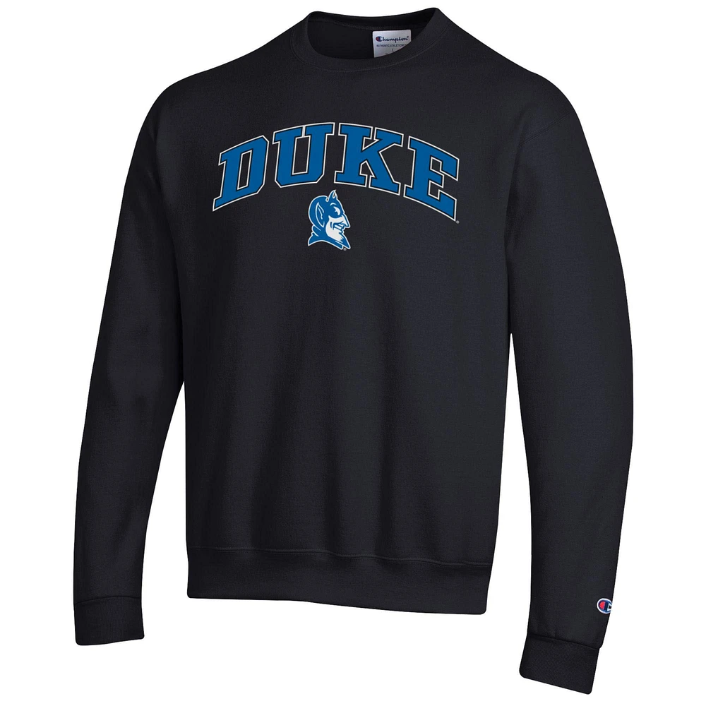Sweat-shirt à capuche avec logo Arch Over pour homme Champion Black Duke Blue Devils