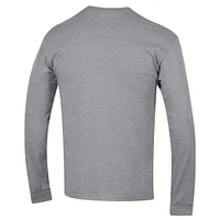 Men's Champion  Heather Gray Duke Blue Devils Arch Over Logo Long Sleeve T-Shirt