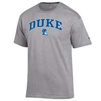 Men's Champion  Heather Gray Duke Blue Devils Arch Over Logo T-Shirt