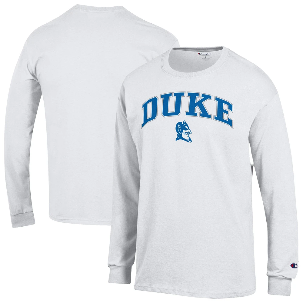 Men's Champion Duke Blue Devils Arch Over Logo Long Sleeve T-Shirt