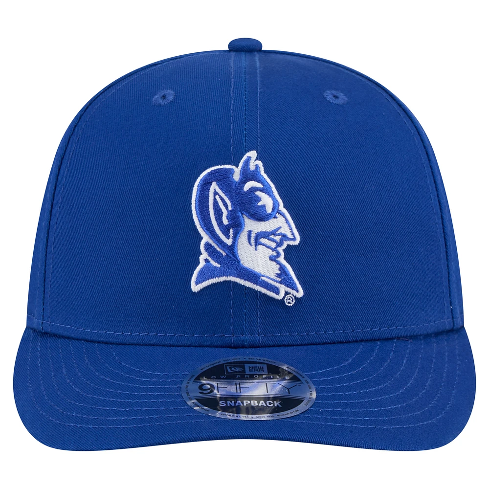 Casquette Snapback 9FIFTY à profil bas New Era Royal Duke Blue Devils pour homme
