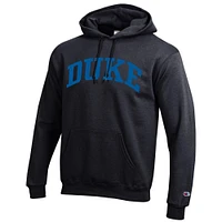 Men's Champion  Black Duke Blue Devils Basic Arch Fleece Pullover Hoodie