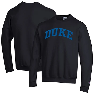 Men's Champion  Black Duke Blue Devils Basic Arch Fleece Pullover Sweatshirt