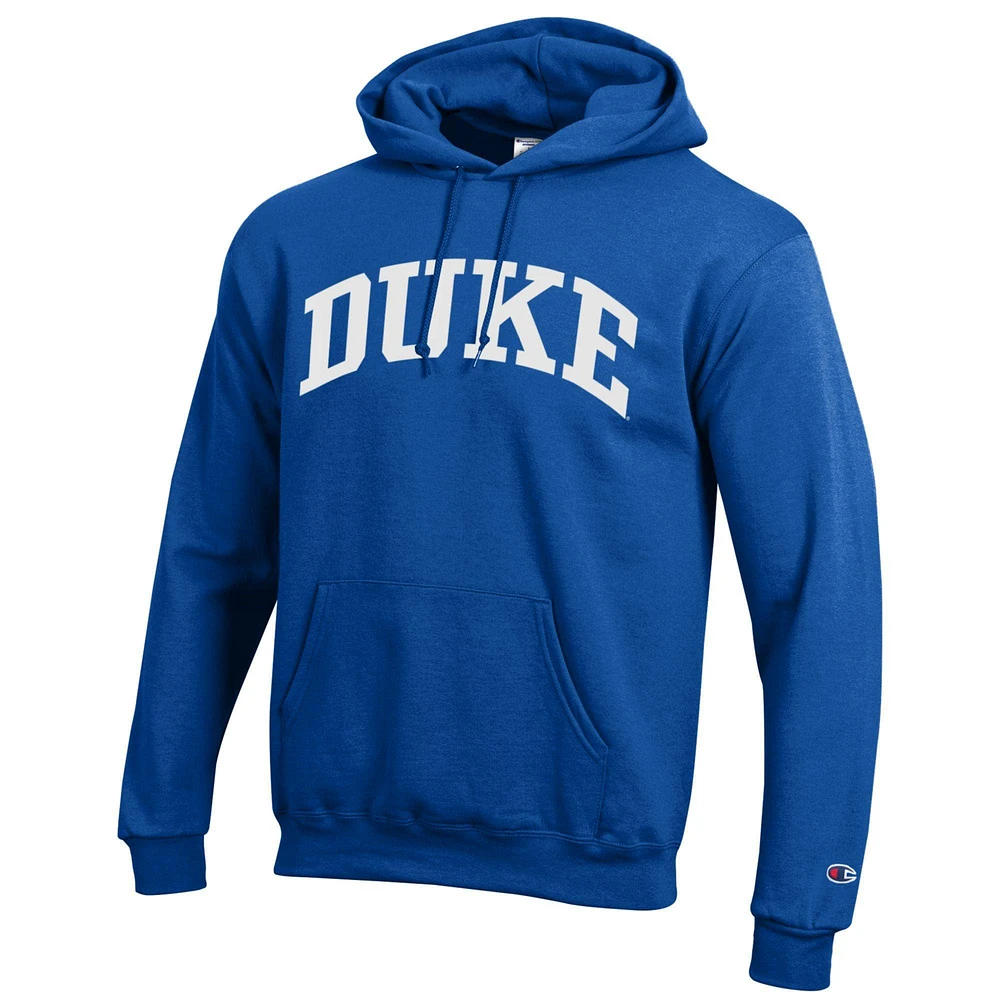 Men's Champion  Royal Duke Blue Devils Basic Arch Fleece Pullover Hoodie