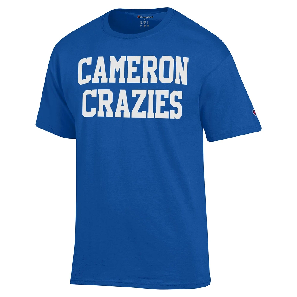 T-shirt Champion Homme Royal Duke Blue Devils Cameron Crazies