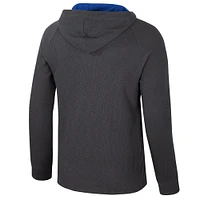 Men's Colosseum  Charcoal Duke Blue Devils Dujour Ralgan Long Sleeve Henley Hoodie T-Shirt