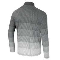 Men's Colosseum  Gray Duke Blue Devils AI Striped Mesh Quarter-Zip Raglan Windshirt