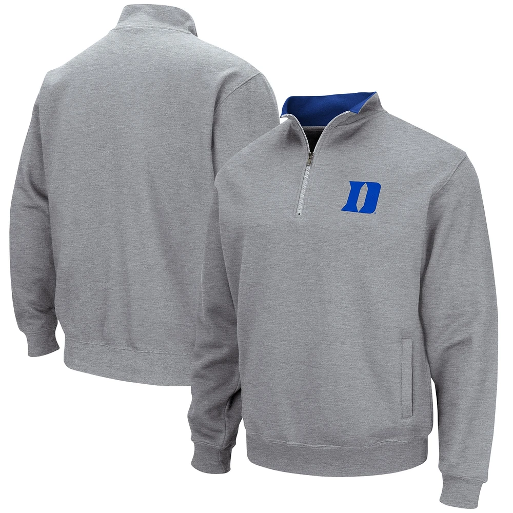 Haut à quart de zip Colosseum gris chiné Duke Blue Devils Tortugas pour hommes