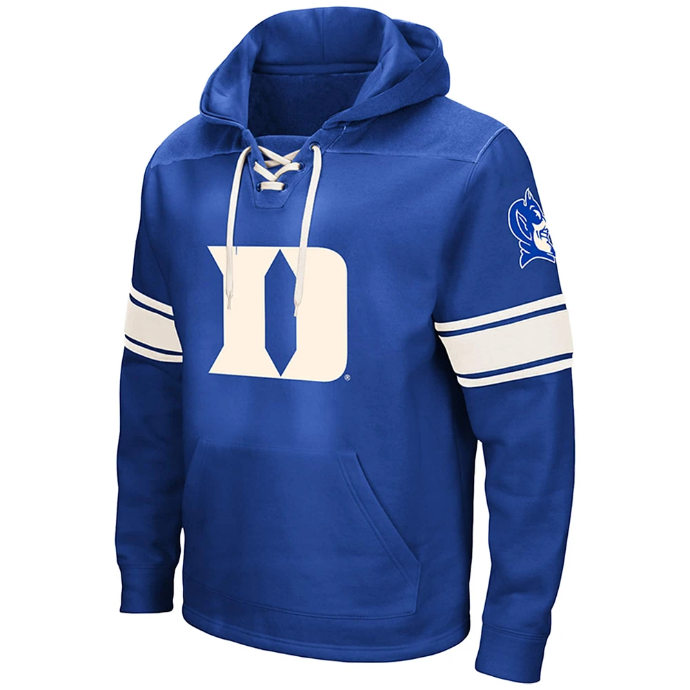 Men's Colosseum Royal Duke Blue Devils Lace-Up 2.0 Pullover Hoodie