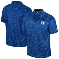 Men's Colosseum Royal Duke Blue Devils Sublimated Golf Polo