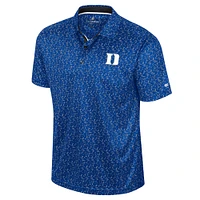 Men's Colosseum Royal Duke Blue Devils Sublimated Golf Polo