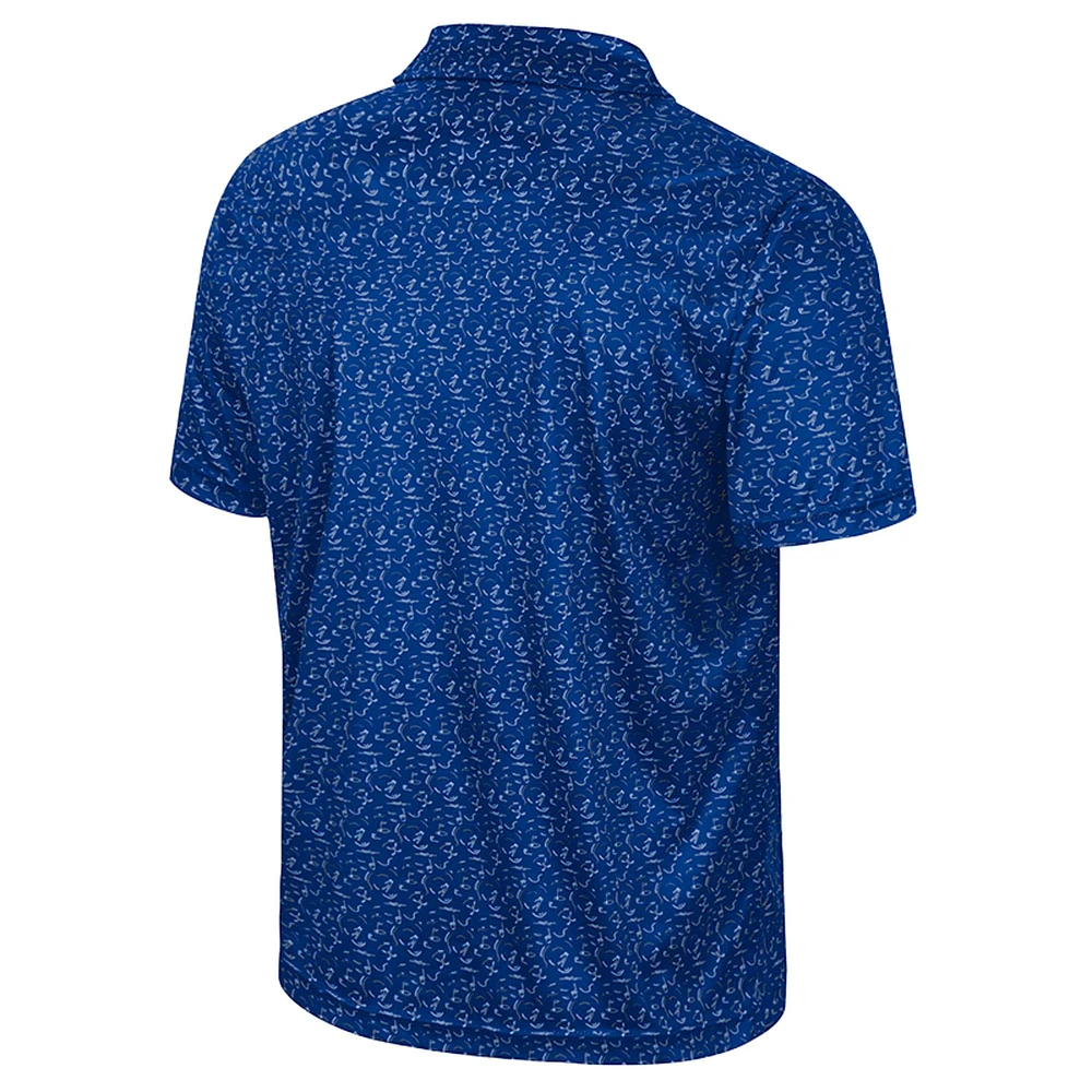 Men's Colosseum Royal Duke Blue Devils Sublimated Golf Polo