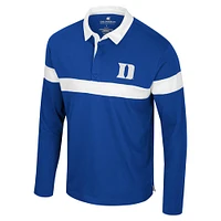 Men's Colosseum  Royal Duke Blue Devils Too Cool For School Long Sleeve Polo