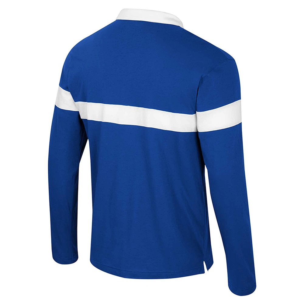 Polo à manches longues pour homme Colosseum Royal Duke Blue Devils Too Cool For School