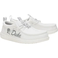 Chaussures décontractées Hey Dude pour hommes White Duke Blue Devils Wally