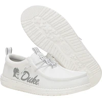 Chaussures décontractées Hey Dude pour hommes White Duke Blue Devils Wally