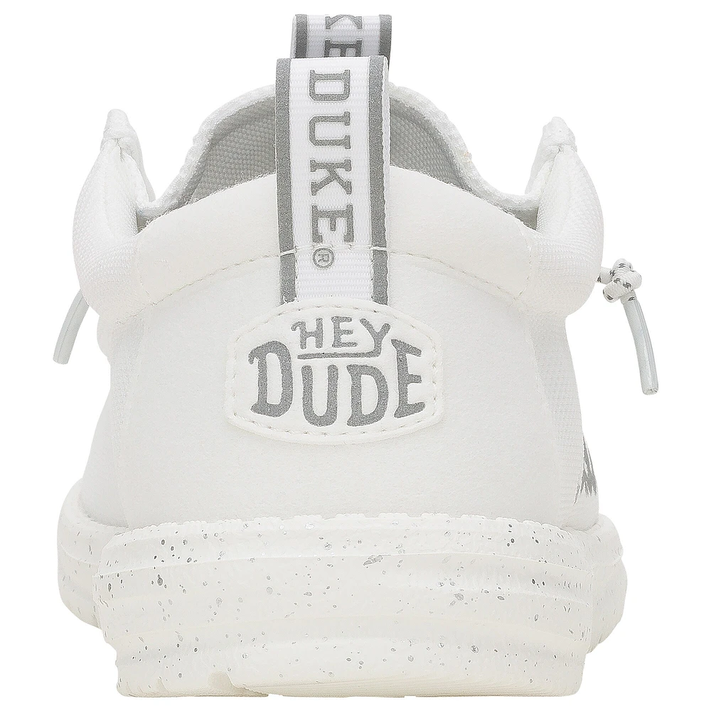 Chaussures décontractées Hey Dude pour hommes White Duke Blue Devils Wally