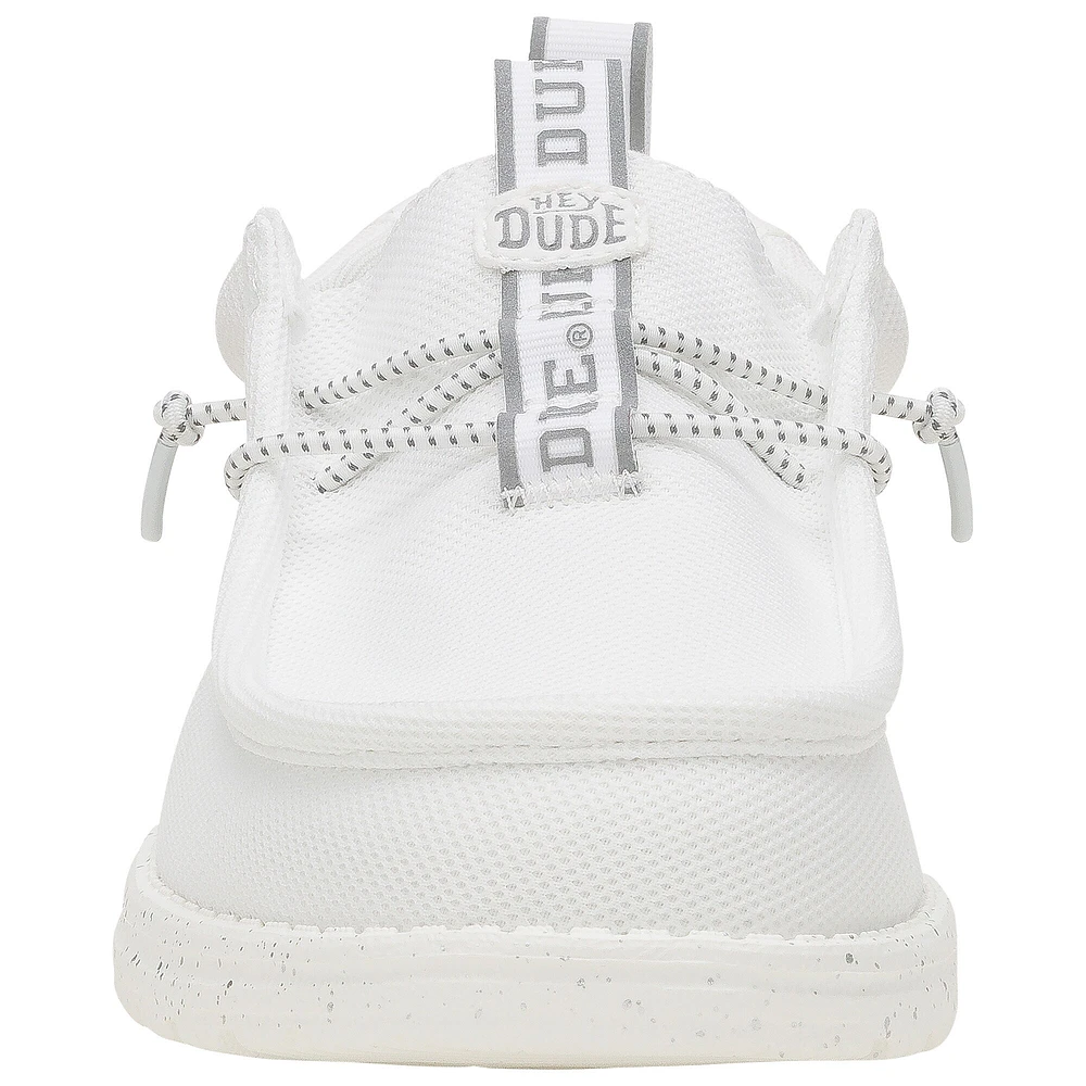 Chaussures décontractées Hey Dude pour hommes White Duke Blue Devils Wally