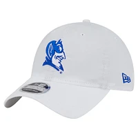 Men's New Era White Duke Blue Devils Active Ripstop 9TWENTY Adjustable Hat