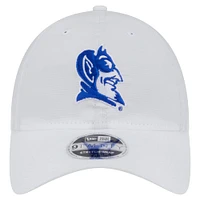 Men's New Era White Duke Blue Devils Active Ripstop 9TWENTY Adjustable Hat