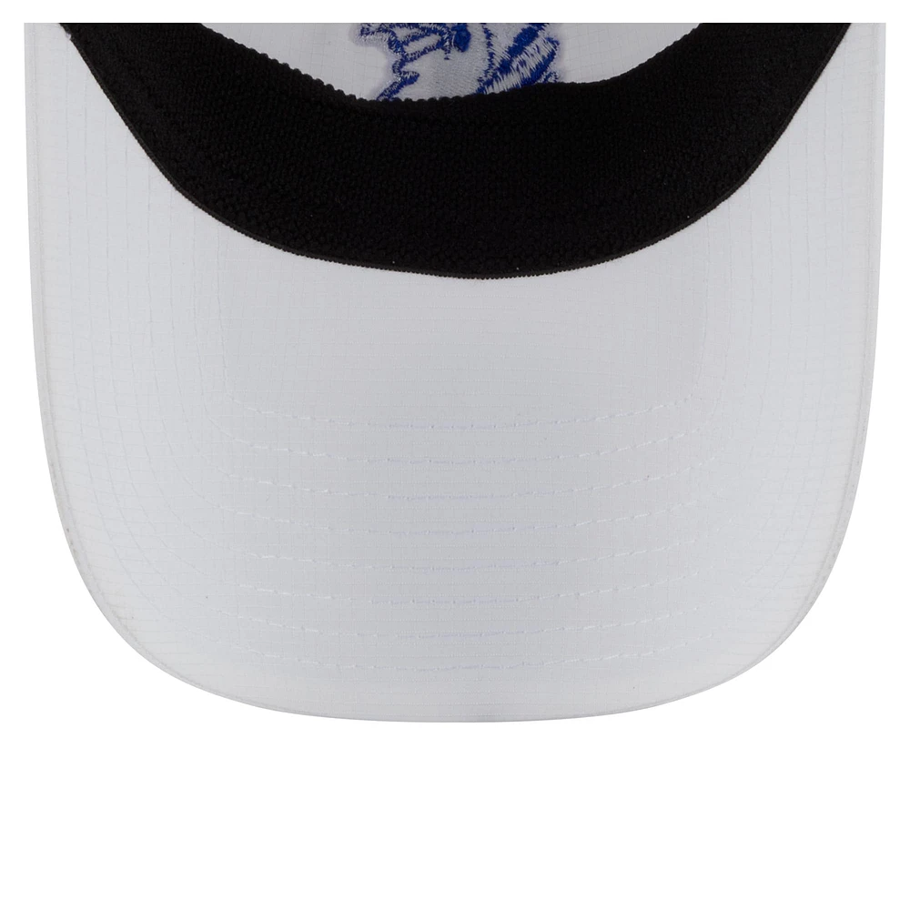 Men's New Era White Duke Blue Devils Active Ripstop 9TWENTY Adjustable Hat