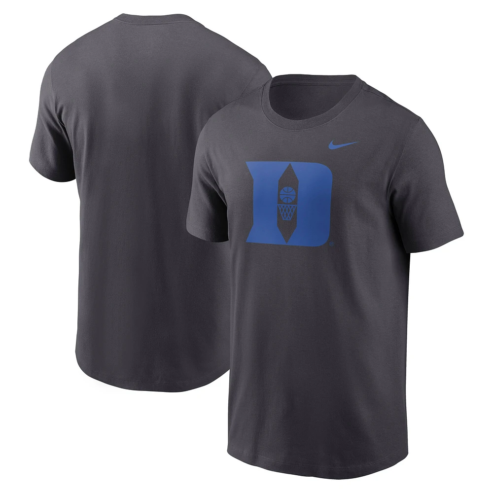 T-shirt de basket-ball Nike Anthracite Duke Blue Devils pour homme