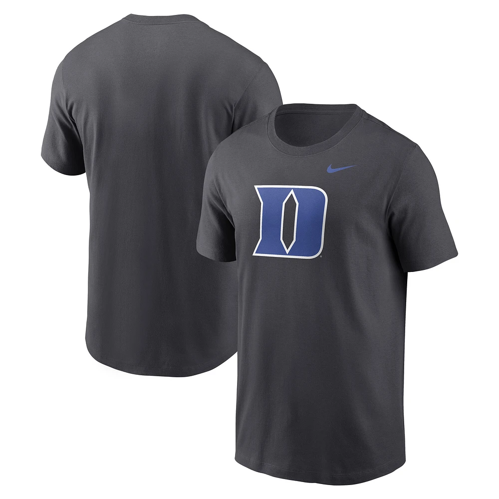 T-shirt Nike Anthracite Duke Blue Devils Primetime Evergreen Logo pour homme