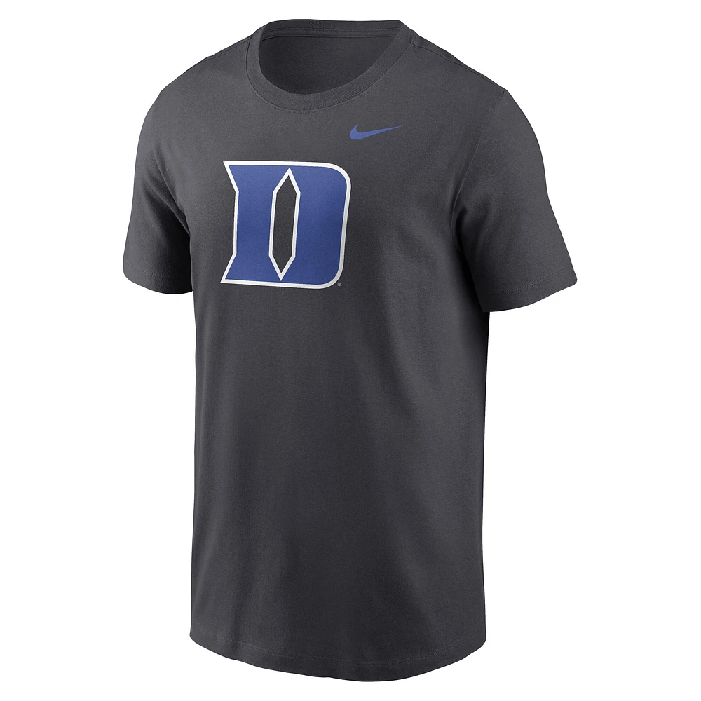 T-shirt Nike Anthracite Duke Blue Devils Primetime Evergreen Logo pour homme