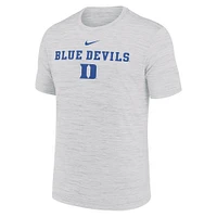 Men's Nike Ash Duke Blue Devils 2025 Sideline Velocity Performance T-Shirt