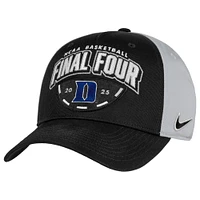 Casquette ajustable Nike noire/grise Duke Blue Devils pour homme, tournoi de basketball masculin NCAA 2025, Final Four Regional Champions March Madness, vestiaire
