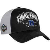 Casquette ajustable Nike noire/grise Duke Blue Devils pour homme, tournoi de basketball masculin NCAA 2025, Final Four Regional Champions March Madness, vestiaire