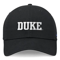 Casquette ajustable Nike Black Duke Blue Devils 2024 On-Field Club pour homme