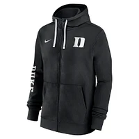 Sweat à capuche entièrement zippé Nike Duke Blue Devils 2024 Sideline pour homme