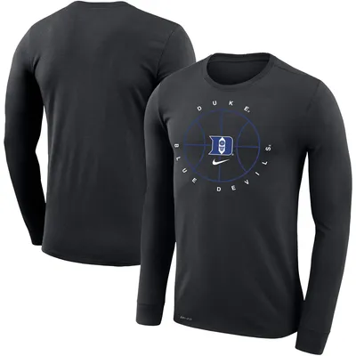 Duke Blue Devils Nike Basketball Icon Legend Performance Long Sleeve T-Shirt - Black