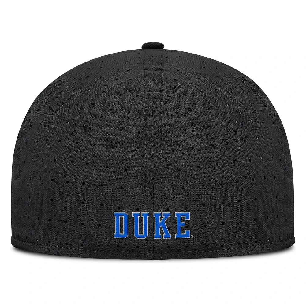 Men's Nike Black Duke Blue Devils On-Field Dugout True Performance Fitted Hat