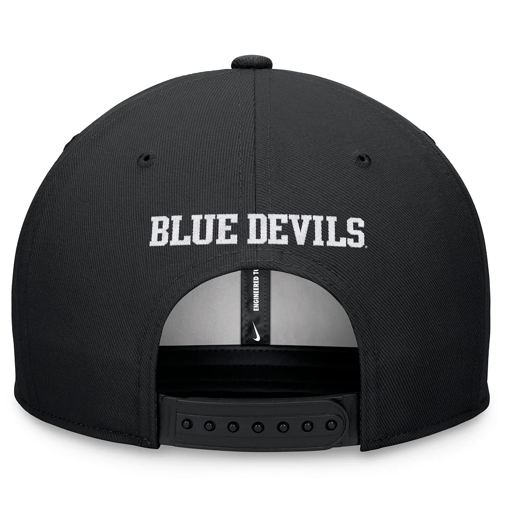 Men's Nike Black Duke Blue Devils On-Field Pro Bill Snapback Hat