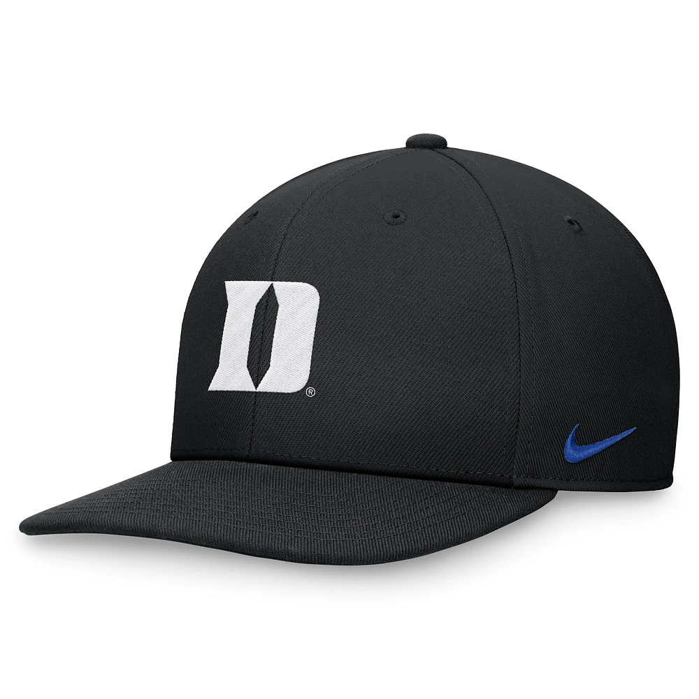 Men's Nike Black Duke Blue Devils On-Field Pro Bill Snapback Hat