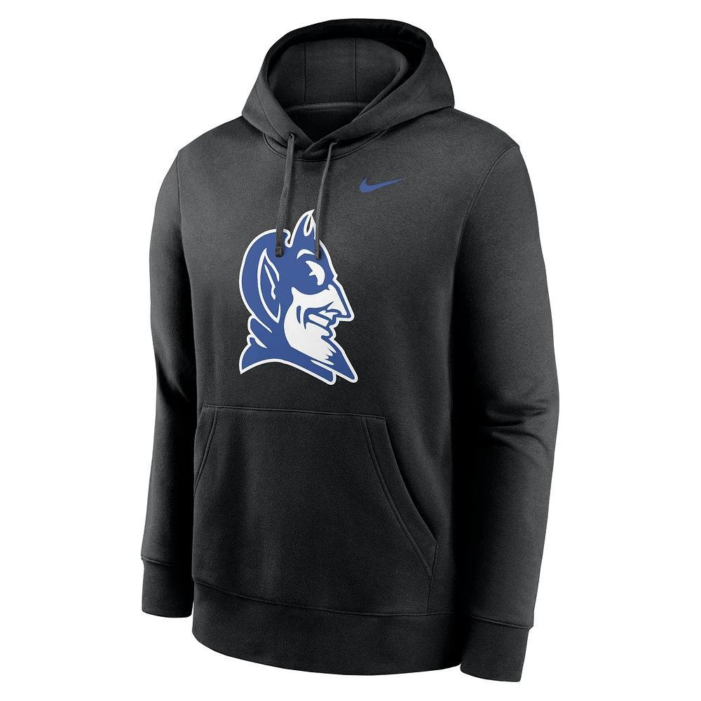 Sweat à capuche en polaire Nike Black Duke Blue Devils Primetime Alternate Logo Club pour homme