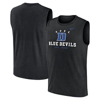 Men's Nike Black Duke Blue Devils Primetime Legend Mascot Lock Up Performance Muscle Tank Top