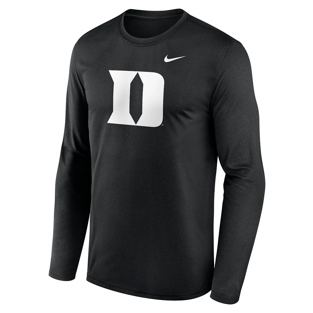 Men's Nike Black Duke Blue Devils Primetime Primary Legend Long Sleeve T-Shirt