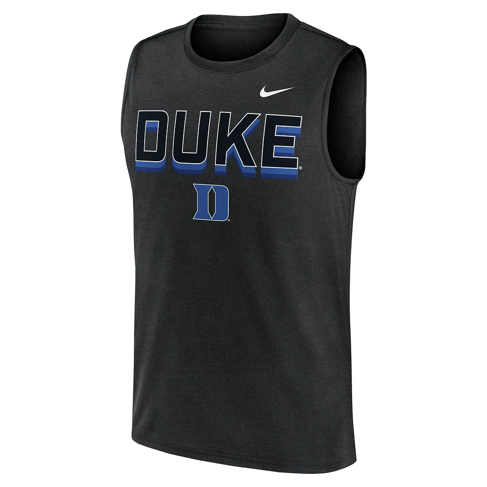 Men's Nike Black Duke Blue Devils Primetime Tricode Legend Performance Tank Top