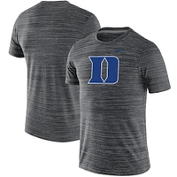 T-shirt de performance Nike Duke Blue Devils Team Logo Velocity Legend noir pour homme