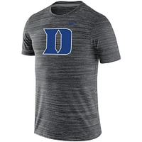 T-shirt de performance Nike Duke Blue Devils Team Logo Velocity Legend noir pour homme