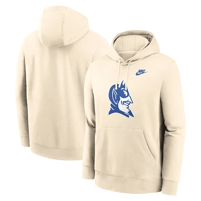 Men's Nike Cream Duke Blue Devils Vault Logo Pullover Hoodie