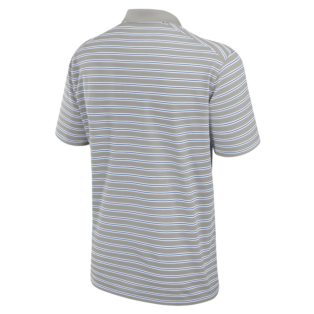 Men's Nike Gray/White Duke Blue Devils Primetime Victory Striped Performance Polo