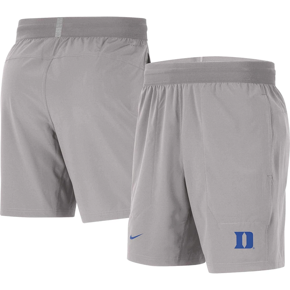 Short de performance Nike Duke Blue Devils Player pour homme, gris