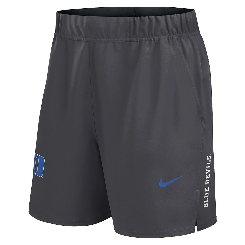 Men's Nike Gray Duke Blue Devils Primetime Woven Victory Performance Shorts