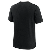 Men's Nike Heather Black Duke Blue Devils Legacy Arch Tri-Blend T-Shirt